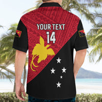 Personalised Papua New Guinea Football Hawaiian Shirt Go PNG Polynesian Pattern Sporty Style - Wonder Print Shop