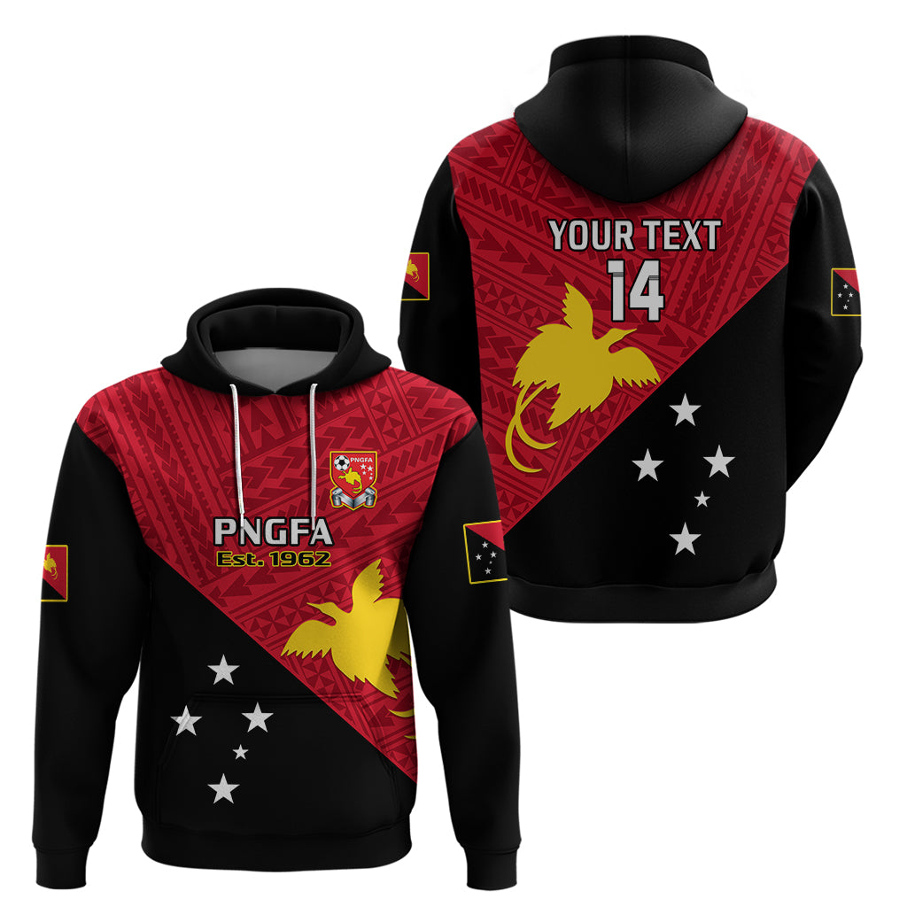 Personalised Papua New Guinea Football Hoodie Go PNG Polynesian Pattern Sporty Style - Wonder Print Shop