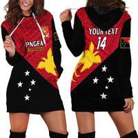 Personalised Papua New Guinea Football Hoodie Dress Go PNG Polynesian Pattern Sporty Style - Wonder Print Shop
