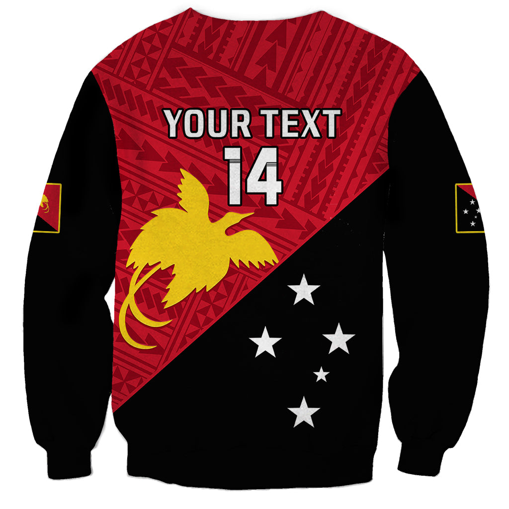 Personalised Papua New Guinea Football Sweatshirt Go PNG Polynesian Pattern Sporty Style - Wonder Print Shop