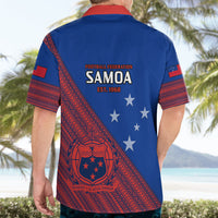 Samoa Football Hawaiian Shirt Samoan Coat Of Arm Polynesian Sporty Style - Wonder Print Shop