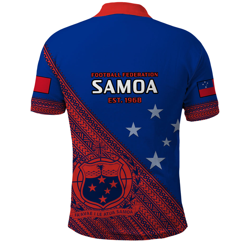 Samoa Football Polo Shirt Samoan Coat Of Arm Polynesian Sporty Style - Wonder Print Shop