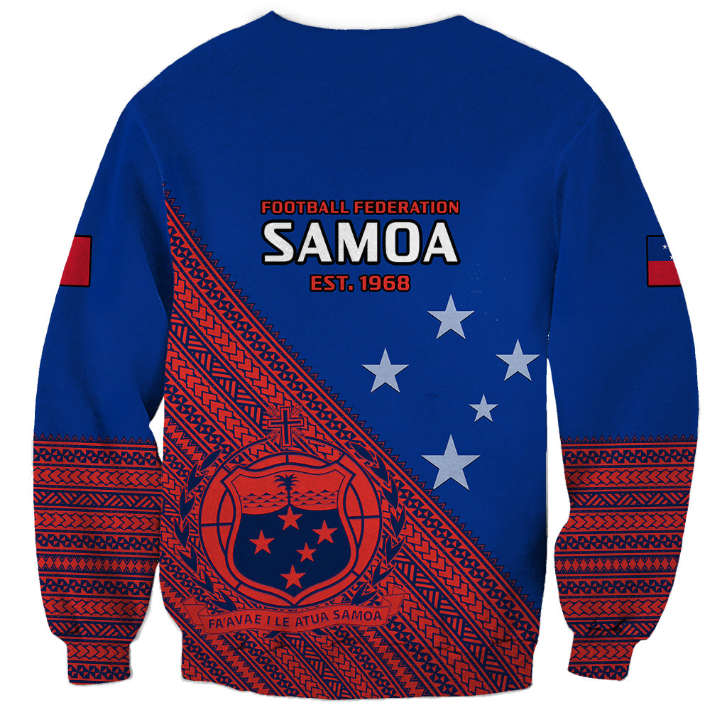 Samoa Football Sweatshirt Samoan Coat Of Arm Polynesian Sporty Style - Wonder Print Shop