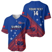 Personalised Samoa Football Baseball Jersey Samoan Coat Of Arm Polynesian Sporty Style - Wonder Print Shop