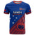 Personalised Samoa Football T Shirt Samoan Coat Of Arm Polynesian Sporty Style - Wonder Print Shop
