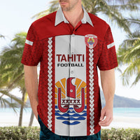 Tahitian Football Hawaiian Shirt Tahiti Coat Of Arm Polynesian Sporty Style - Wonder Print Shop