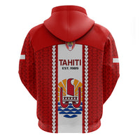 Tahitian Football Hoodie Tahiti Coat Of Arm Polynesian Sporty Style - Wonder Print Shop