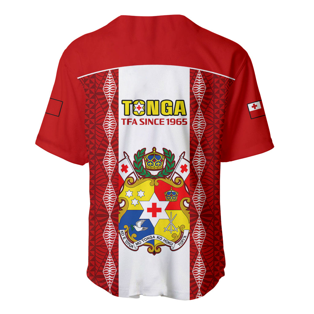 Tonga Football Baseball Jersey Tongan Ngatu Pattern Sporty Style - Wonder Print Shop