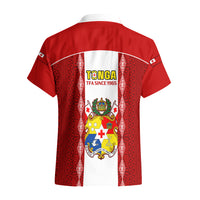 Tonga Football Hawaiian Shirt Tongan Ngatu Pattern Sporty Style - Wonder Print Shop