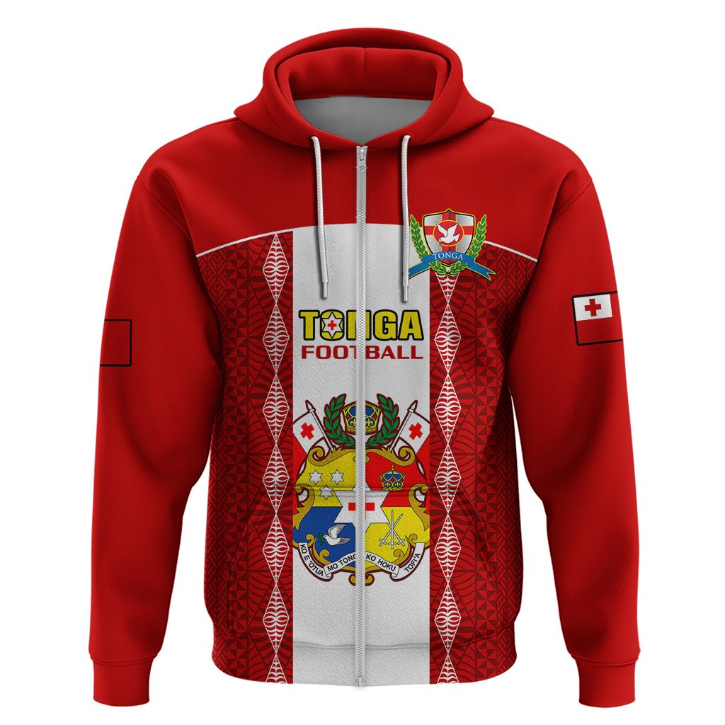 Tonga Football Hoodie Tongan Ngatu Pattern Sporty Style - Wonder Print Shop
