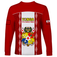 Tonga Football Long Sleeve Shirt Tongan Ngatu Pattern Sporty Style - Wonder Print Shop