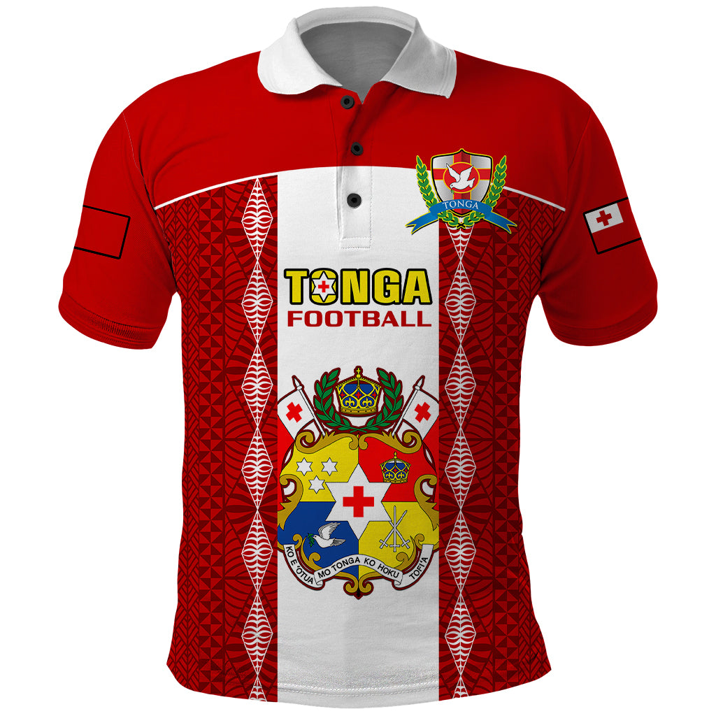 Tonga Football Polo Shirt Tongan Ngatu Pattern Sporty Style - Wonder Print Shop