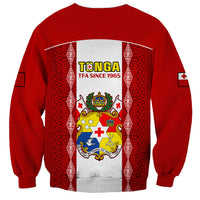 Tonga Football Sweatshirt Tongan Ngatu Pattern Sporty Style - Wonder Print Shop