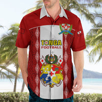 Personalised Tonga Football Hawaiian Shirt Tongan Ngatu Pattern Sporty Style - Wonder Print Shop