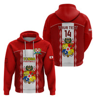 Personalised Tonga Football Hoodie Tongan Ngatu Pattern Sporty Style - Wonder Print Shop