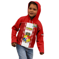 Personalised Tonga Football Kid Hoodie Tongan Ngatu Pattern Sporty Style - Wonder Print Shop