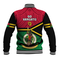 Vanuatu Football Baseball Jacket Vanuatuan Coat Of Arm Polynesian Flag Style - Wonder Print Shop