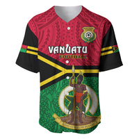 Vanuatu Football Baseball Jersey Vanuatuan Coat Of Arm Polynesian Flag Style - Wonder Print Shop