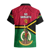 Vanuatu Football Hawaiian Shirt Vanuatuan Coat Of Arm Polynesian Flag Style - Wonder Print Shop