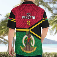 Vanuatu Football Hawaiian Shirt Vanuatuan Coat Of Arm Polynesian Flag Style - Wonder Print Shop