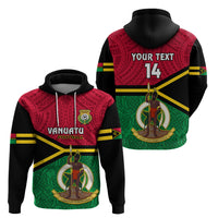 Personalised Vanuatu Football Hoodie Vanuatuan Coat Of Arm Polynesian Flag Style - Wonder Print Shop