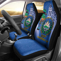 El Salvador Independence Day Car Seat Cover 203rd Anniversary Torogoz Bird - Wonder Print Shop
