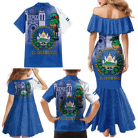 El Salvador Independence Day Family Matching Mermaid Dress and Hawaiian Shirt 203rd Anniversary Torogoz Bird - Wonder Print Shop