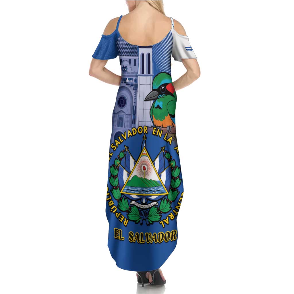 El Salvador Independence Day Family Matching Summer Maxi Dress and Hawaiian Shirt 203rd Anniversary Torogoz Bird - Wonder Print Shop