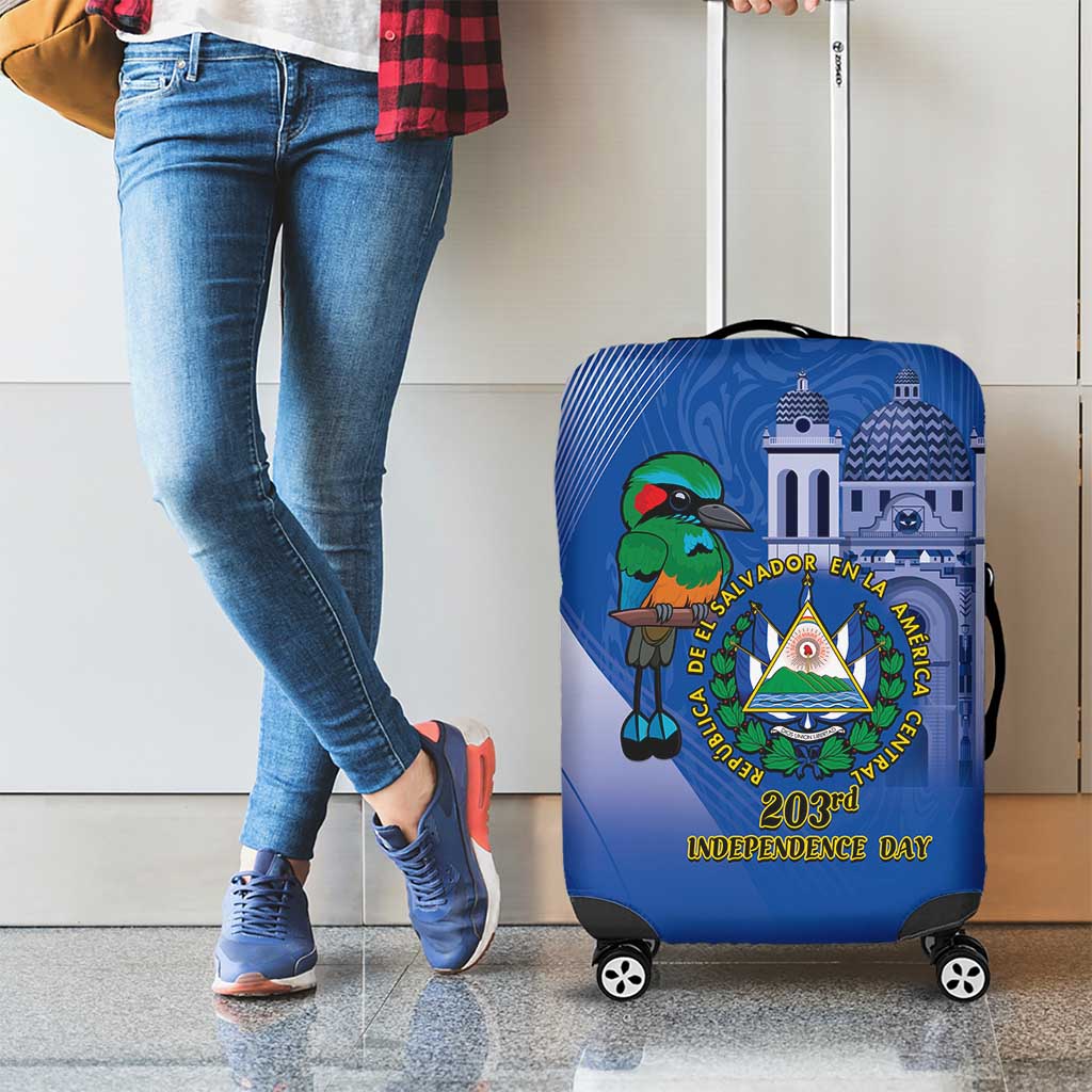 El Salvador Independence Day Luggage Cover 203rd Anniversary Torogoz Bird - Wonder Print Shop