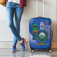 El Salvador Independence Day Luggage Cover 203rd Anniversary Torogoz Bird - Wonder Print Shop