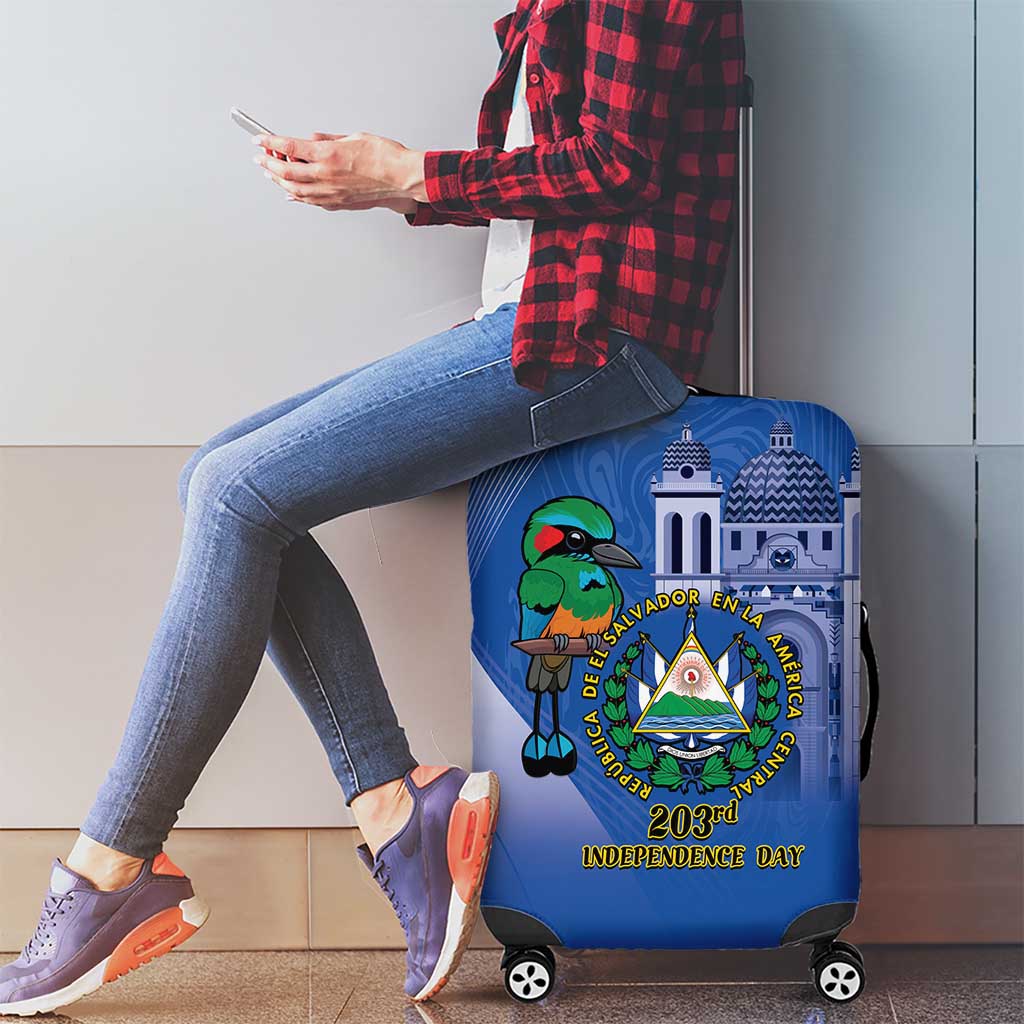 El Salvador Independence Day Luggage Cover 203rd Anniversary Torogoz Bird - Wonder Print Shop