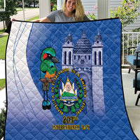 El Salvador Independence Day Quilt 203rd Anniversary Torogoz Bird - Wonder Print Shop