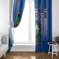 El Salvador Independence Day Window Curtain 203rd Anniversary Torogoz Bird - Wonder Print Shop