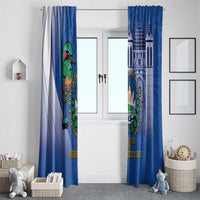 El Salvador Independence Day Window Curtain 203rd Anniversary Torogoz Bird - Wonder Print Shop