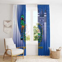 El Salvador Independence Day Window Curtain 203rd Anniversary Torogoz Bird - Wonder Print Shop