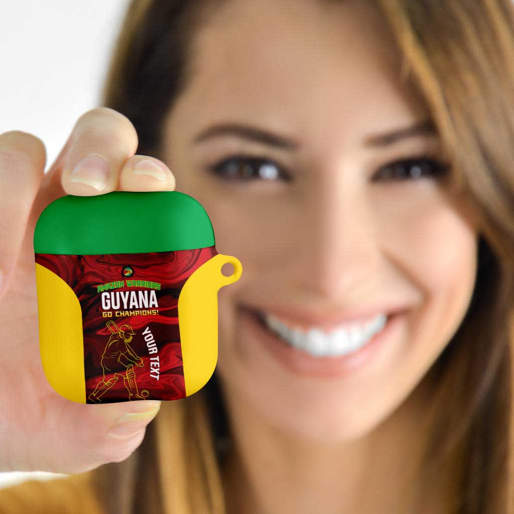 Custom Guyana Cricket AirPods Case Go Amazon Warriors Marble Pattern - Wonder Print Shop