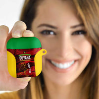 Custom Guyana Cricket AirPods Case Go Amazon Warriors Marble Pattern - Wonder Print Shop