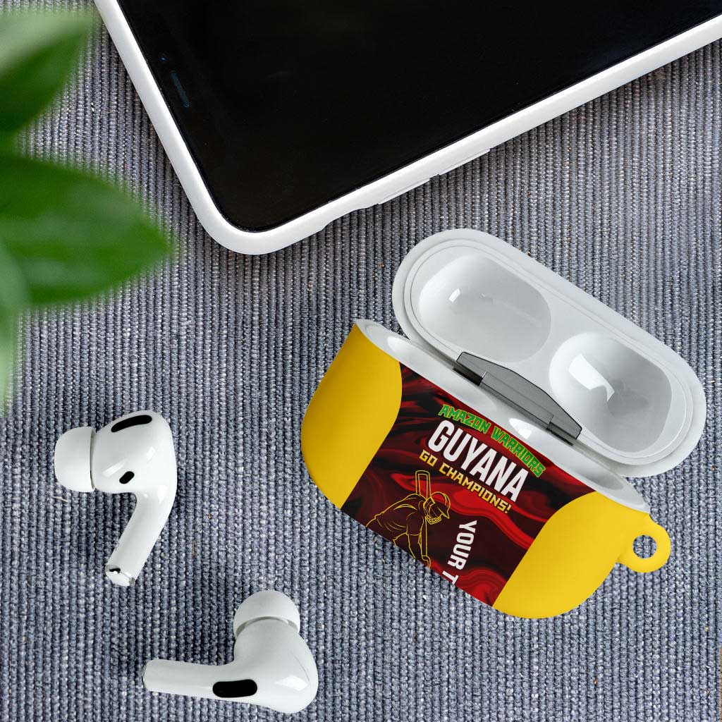 Custom Guyana Cricket AirPods Case Go Amazon Warriors Marble Pattern - Wonder Print Shop