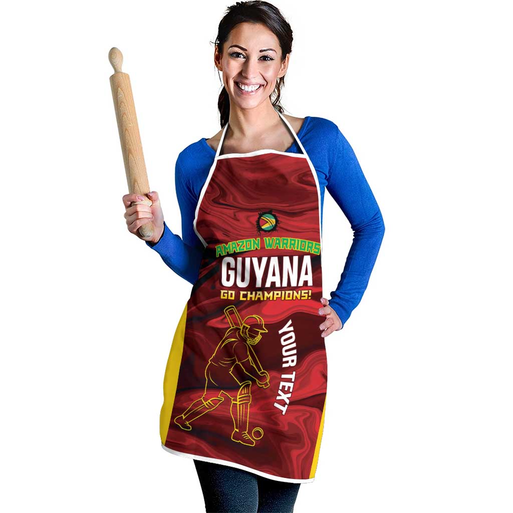 Custom Guyana Cricket Apron Go Amazon Warriors Marble Pattern - Wonder Print Shop