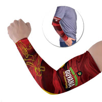 Custom Guyana Cricket Arm Sleeves Go Amazon Warriors Marble Pattern - Wonder Print Shop