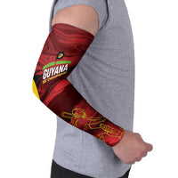 Custom Guyana Cricket Arm Sleeves Go Amazon Warriors Marble Pattern - Wonder Print Shop