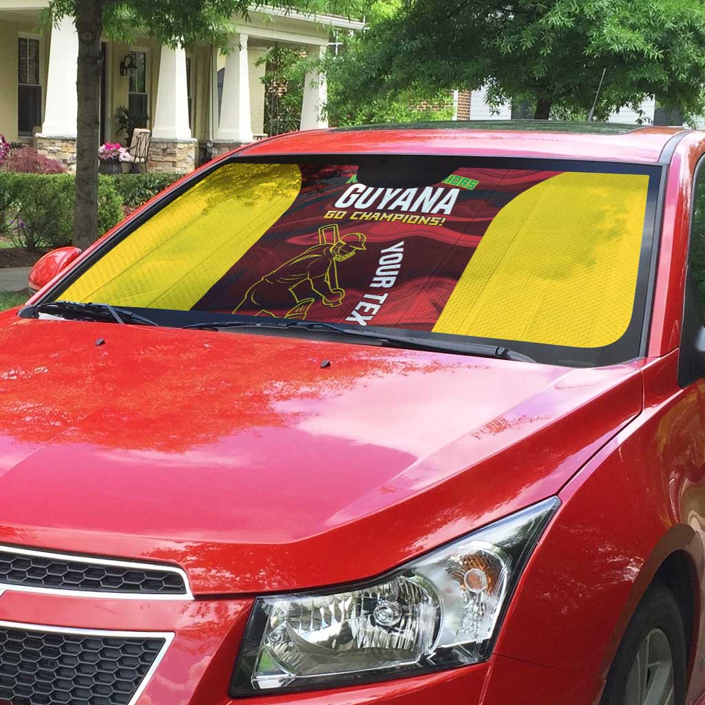 Custom Guyana Cricket Auto Sun Shade Go Amazon Warriors Marble Pattern - Wonder Print Shop