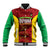 Custom Guyana Cricket Baseball Jacket Go Amazon Warriors Marble Pattern - Wonder Print Shop