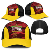 Guyana Cricket Baseball Net Cap Go Amazon Warriors Marble Pattern - Wonder Print Shop