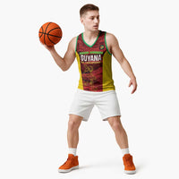 Custom Guyana Cricket Basketball Jersey Go Amazon Warriors Marble Pattern - Wonder Print Shop