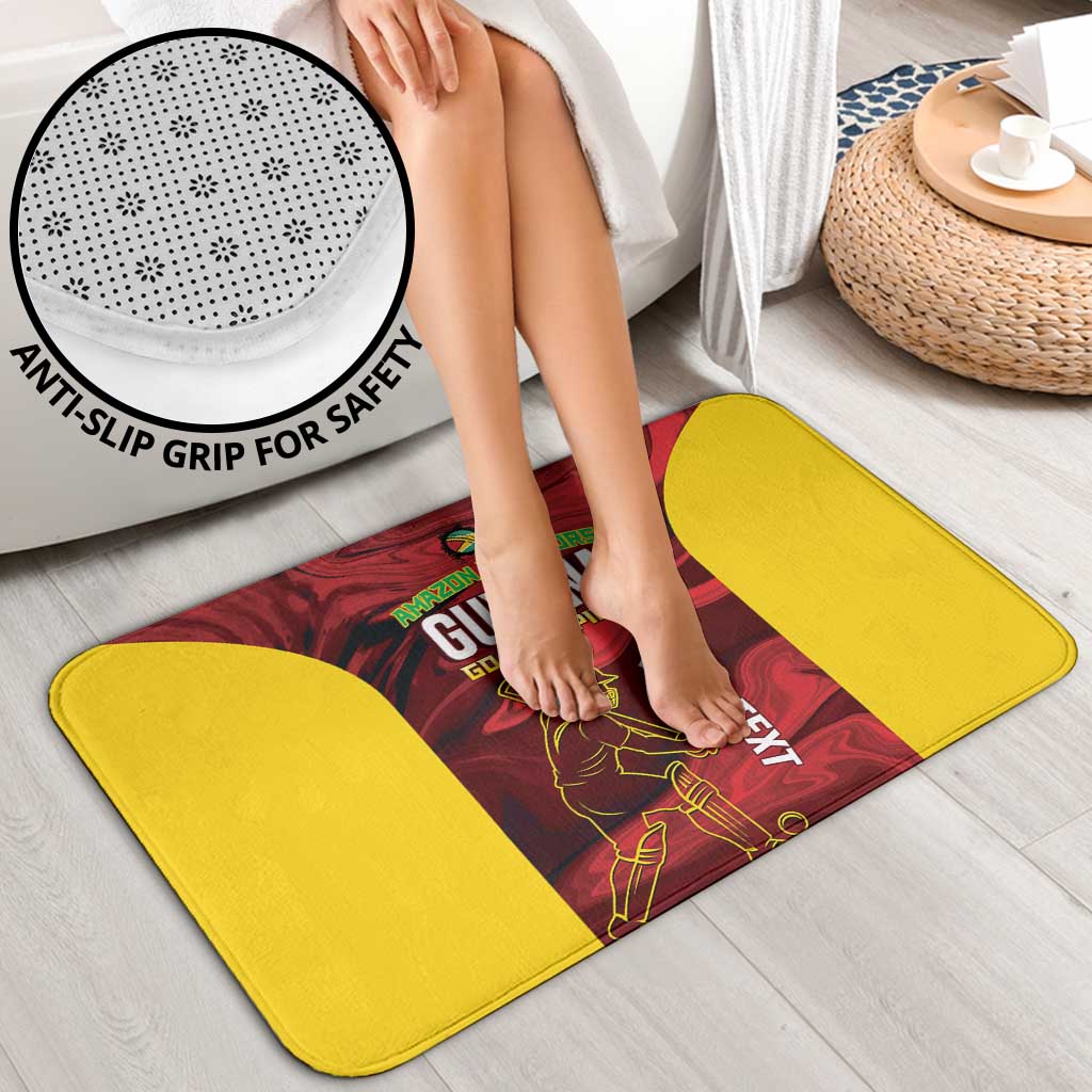 Custom Guyana Cricket Bathroom Set Go Amazon Warriors Marble Pattern - Wonder Print Shop