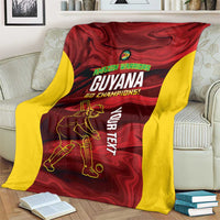 Custom Guyana Cricket Blanket Go Amazon Warriors Marble Pattern - Wonder Print Shop