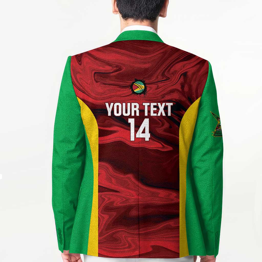 Custom Guyana Cricket Blazer Go Amazon Warriors Marble Pattern - Wonder Print Shop