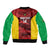 Custom Guyana Cricket Bomber Jacket Go Amazon Warriors Marble Pattern - Wonder Print Shop