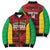Custom Guyana Cricket Bomber Puffer Jacket Go Amazon Warriors Marble Pattern - Wonder Print Shop